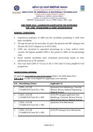 PAGE NO: 1 CSIR PGRPE 2010 : CANDIDATES ... - IMMT