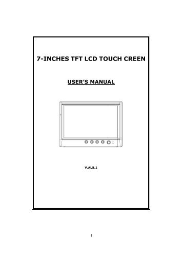 7-INCHES TFT LCD TOUCH CREEN - Sintrones