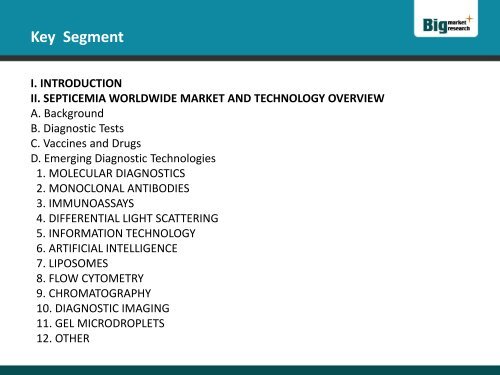 2015 Opportunities in the Septicemia Diagnostic Testing Market