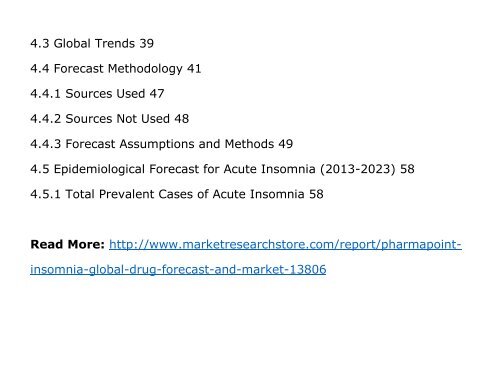 Market PharmaPoint: Insomnia , Global Drug Forecast and Market Analysis to 2023