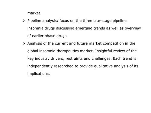 Market PharmaPoint: Insomnia , Global Drug Forecast and Market Analysis to 2023