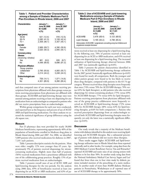 Hyperuricemia & Gout - Rhode Island Medical Society