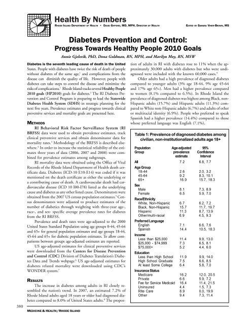 Hyperuricemia & Gout - Rhode Island Medical Society