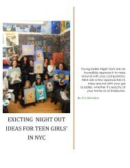 EXICTING NIGHT OUT IDEAS FOR TEEN GIRLS’ IN NYC