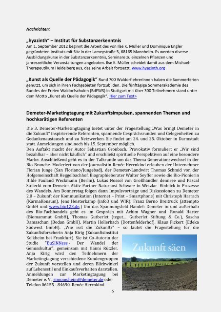 Leben und Werk - Anthroposophische Gesellschaft in Deutschland