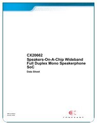 CX20662 Speakers-On-A-Chip Wideband Full Duplex ... - Codico