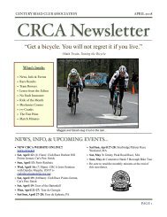 CRCA April 2008 Newsletter - Century Road Club Association