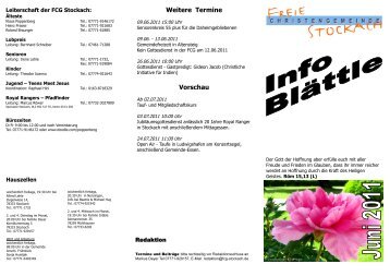 Weitere Termine Vorschau - Freie Christengemeinde Stockach