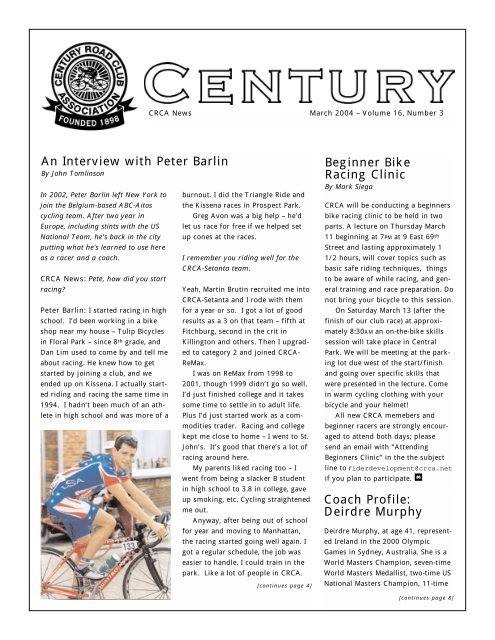 crca cycling