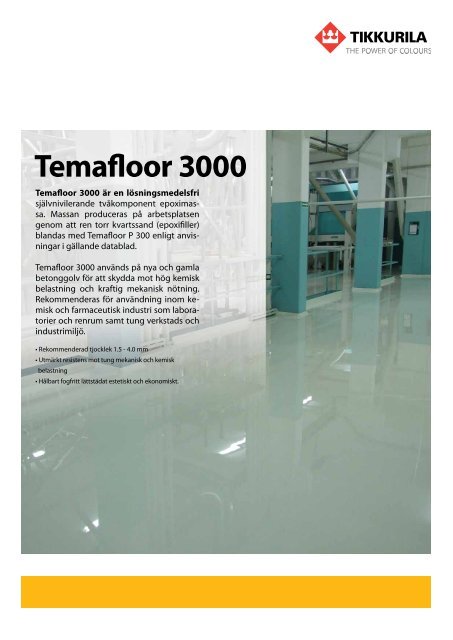 Golvbroschyr Temafloor 3000 SL - Tikkurila