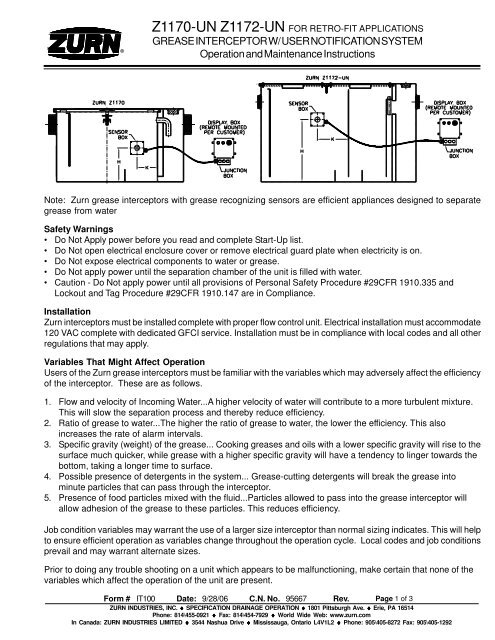 Grease Watch 5 - Interceptor Monitoring Alarm/Device - Drain-Net