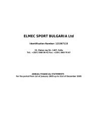 ELMEC SPORT BULGARIA Ltd
