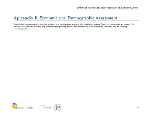 CLARKSVILLE-MONTGOMERY COUNTY ECONOMIC DEVELOPMENT BLUEPRINT