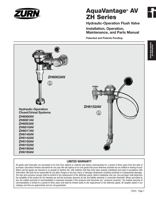 Installation, Operation, Maintenance and Parts Manual Air Delights