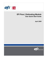 Review or modify paper information - EFI Pace