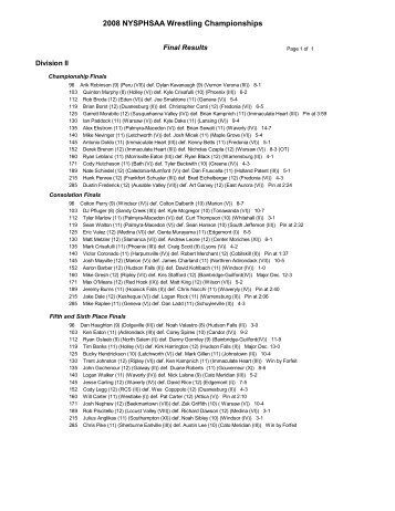 2008 NYSPHSAA Wrestling Championships - New York State ...