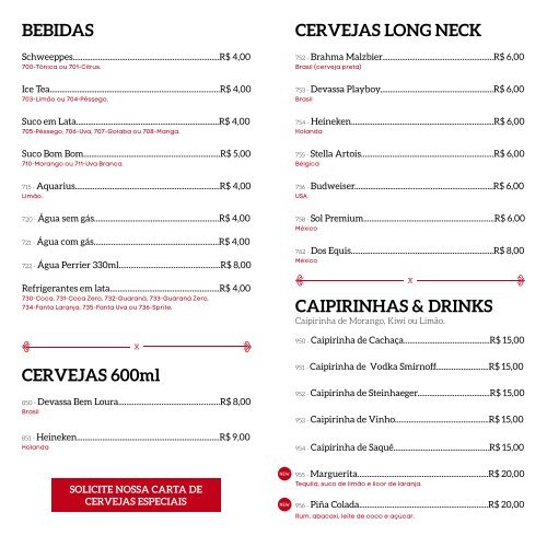CARDÁPIO
