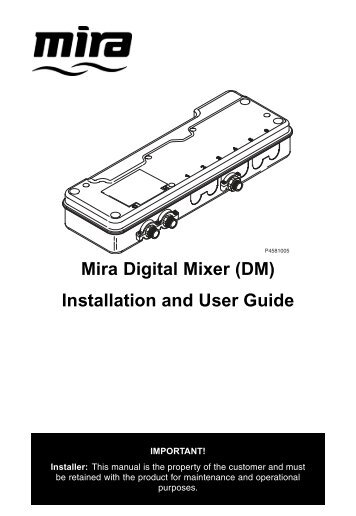 Mira Magna digital shower mixer - QS Supplies