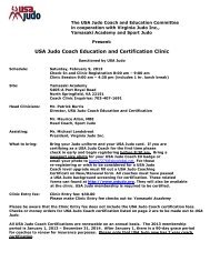 The USA Judo Coach and Education Committee - Shufu Judo