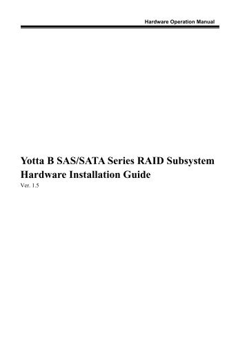 YOTTA B Hardware installation guide(3462KB) - Axus