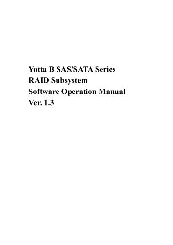 YOTTA B Software installation guide(10752KB) - Axus