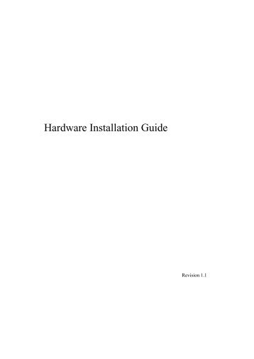 YOTTA 1 Hardware installation guide(1254KB) - Axus