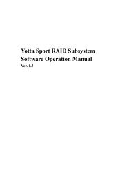 Yotta Sport RAID Subsystem Software Operation Manual - Axus