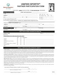 Unified Sports Partner Participation Form - Special Olympics New ...