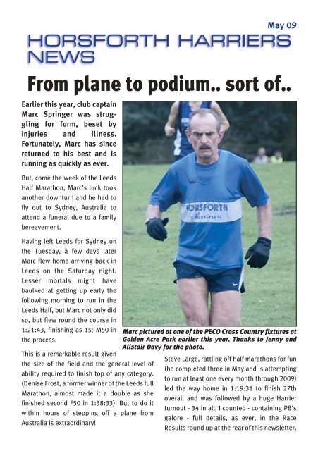 May 2009 - Horsforth Harriers