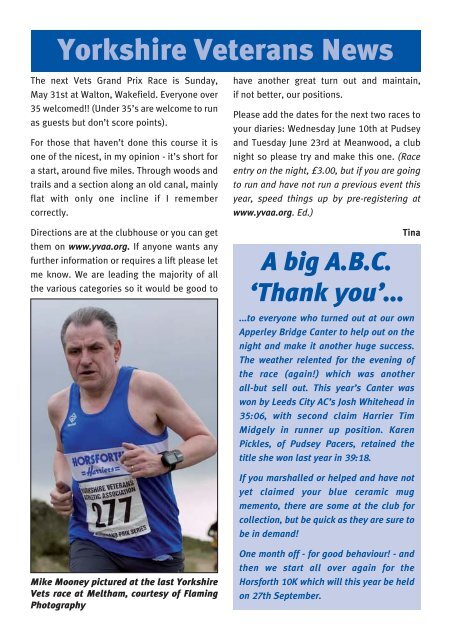 May 2009 - Horsforth Harriers