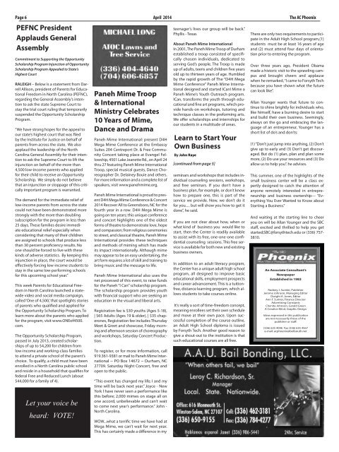 The AC Phoenix: More than a Newspaper, a Community Institution -- Issue No. 2010, April 2014