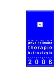 therapie - Arbeitsgemeinschaft fÃ¼r Physikalische Medizin und ...