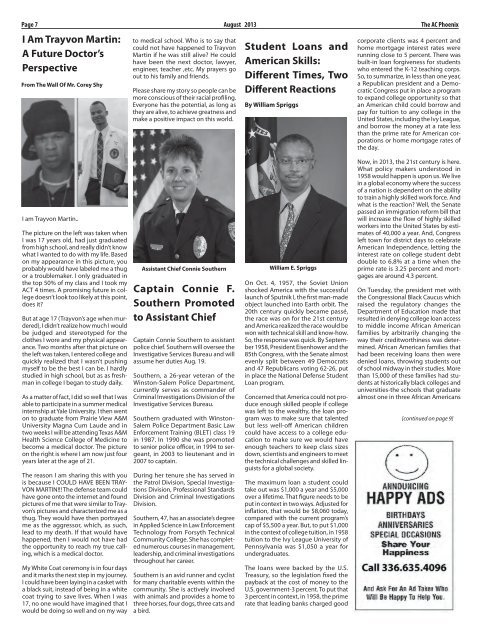  The AC Phoenix: More than a Newspaper, a Community Institution -- Issue No. 2002, August 2013