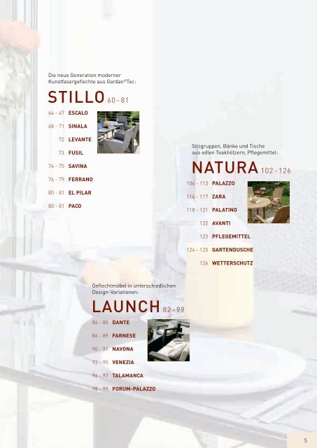 GarVida Katalog 2011 - Gartenmöbel Online Shop