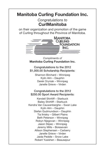 Full Yearbook - Manitoba Curling Association