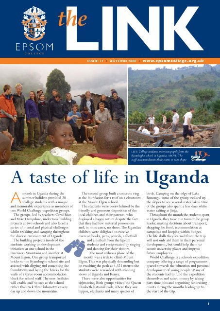 A taste of life in Uganda - Epsom College