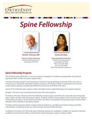 Spine Fellowship Program - OrthoIndy