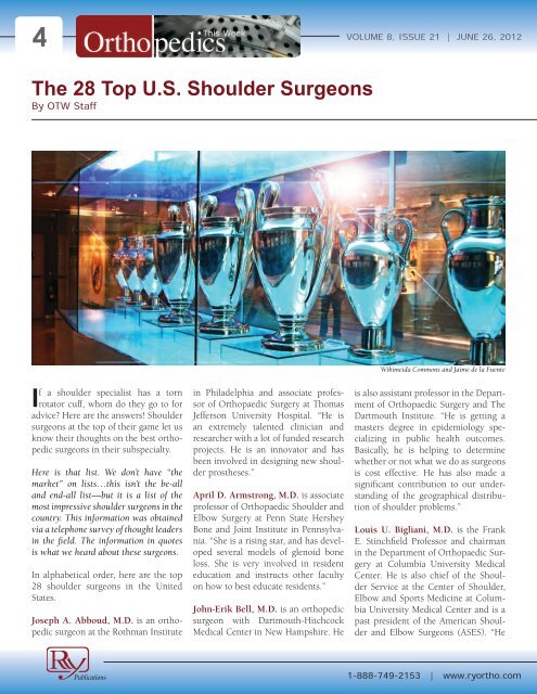 Top 25 Shoulder Surgeons in US - Florida Orthopaedic Institute