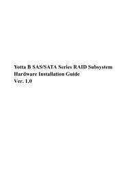 Yotta B SAS/SATA Series RAID Subsystem Hardware ... - Axus