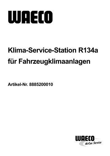 Klima-Service-Station R134a - WAECO - AirCon Service