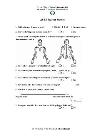 ASES Patient Survey - UCLA Orthopaedic Surgery