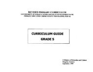 CURRICULUM GUIDE GRADE 5 - Ministry of Education