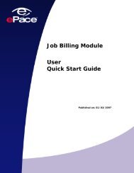 Job Billing Module User Quick Start Guide