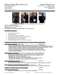 larry daniels' trainer/coach/ scout resume - Prossin Sports ...