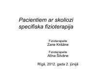 Pacientiem ar skoliozi specifiska fizioterapija