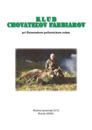 Spravodaj Klubu chovateÄ¾ov farbiarov - Klub chovateÄ¾ov farbiarov