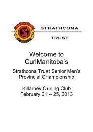 strathcona senior men's championship - Manitoba Curling Association