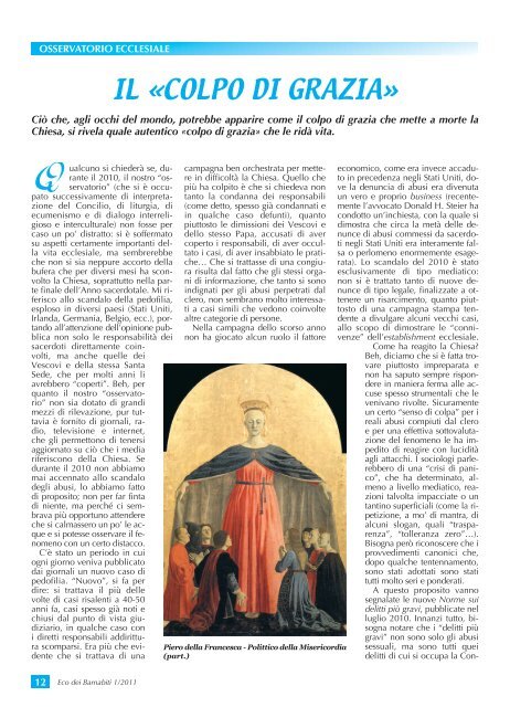 Osservatorio Ecclesiale 12-13 - Storicibarnabiti.it