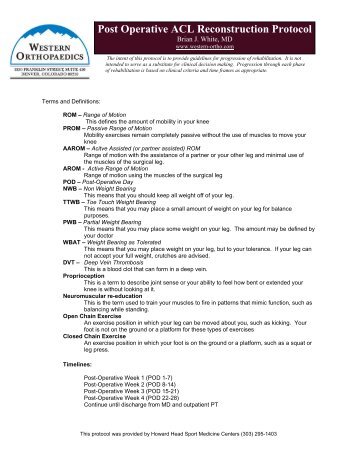 ACL Reconstruction Protocol 1-2010