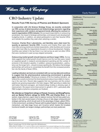 CRO Industry Update - ACG Chicago